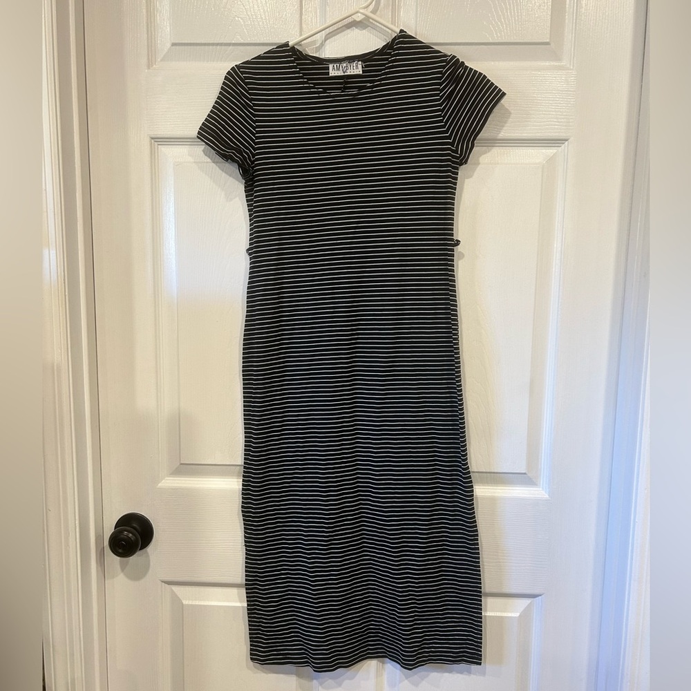 Amy Byer Black and White Striped Top